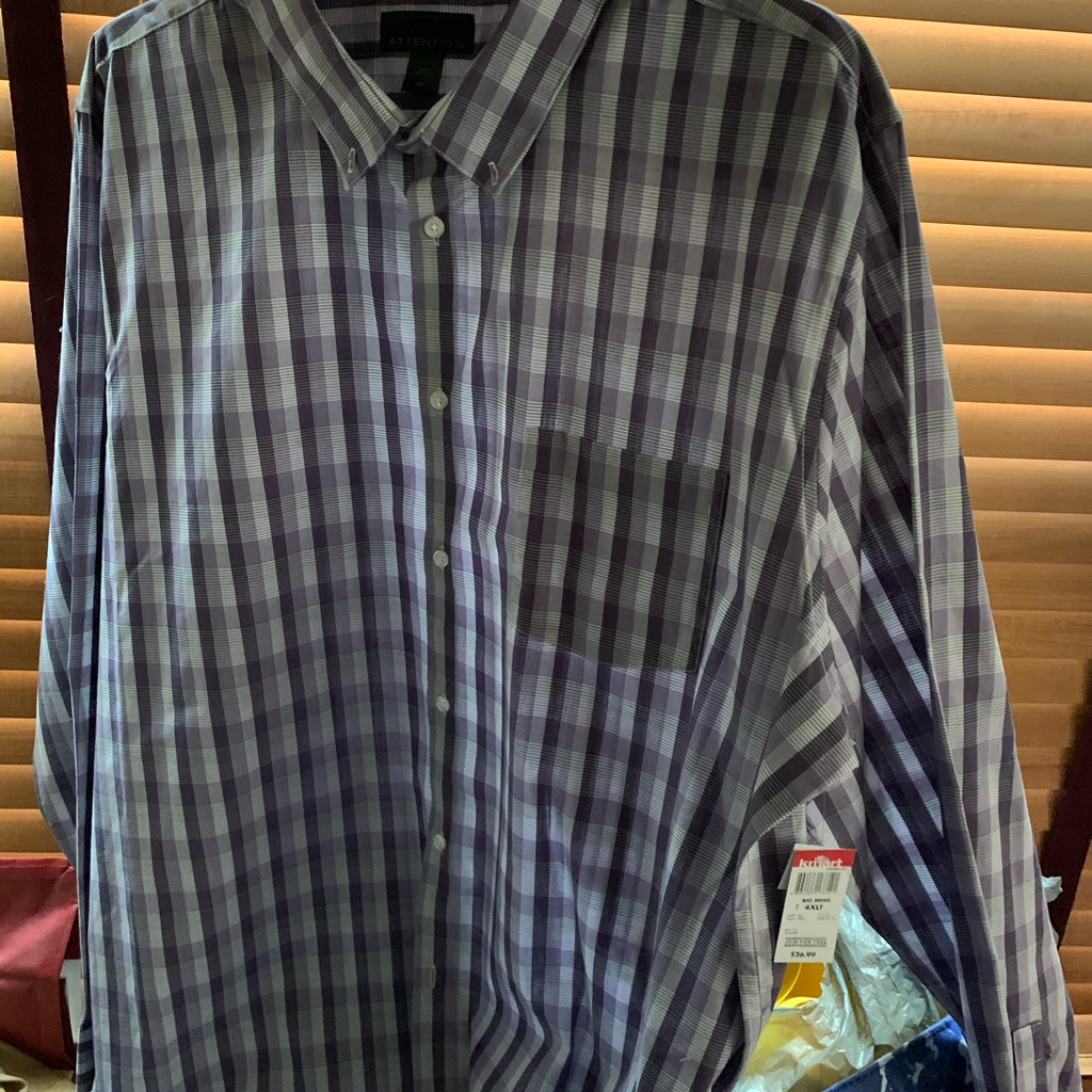 Men’s Purple Plaid Button Down Shirt